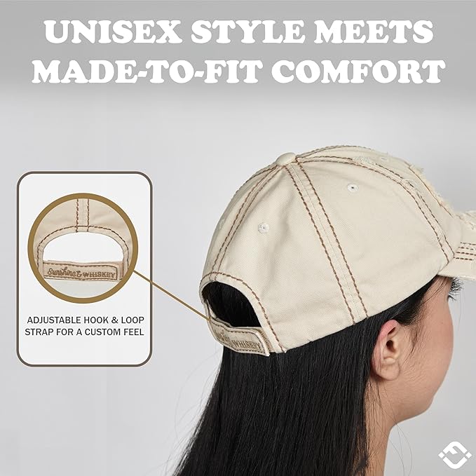 Funky Junque Distressed Vintage Baseball Cap - Embroidered Patch Women's Hat - Holiday, Lifestyle & Patriotic Designs