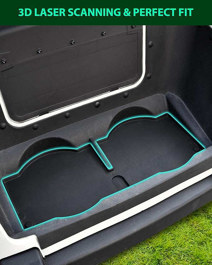TPE Bag Well Mat for EZGO RXV, All Weather Rear Cargo Liner Bagwell Mat Rubber Slush Liner Insert Protection for E-Z-GO RXV 2008-2015 Accessories