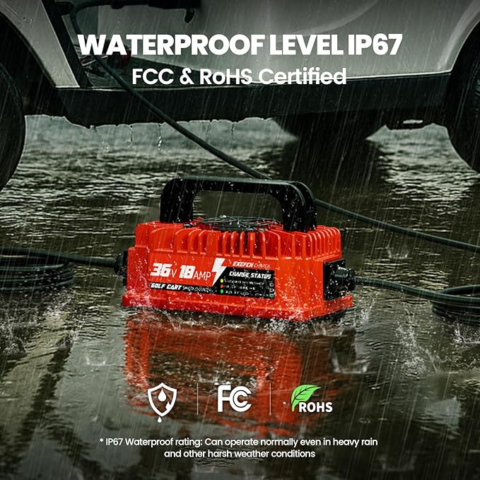 36 Volt 18 Amp Golf Cart Charger with 2-Pin D Style Plug for EZGO TXT Charger Only for Lead Acid Battery