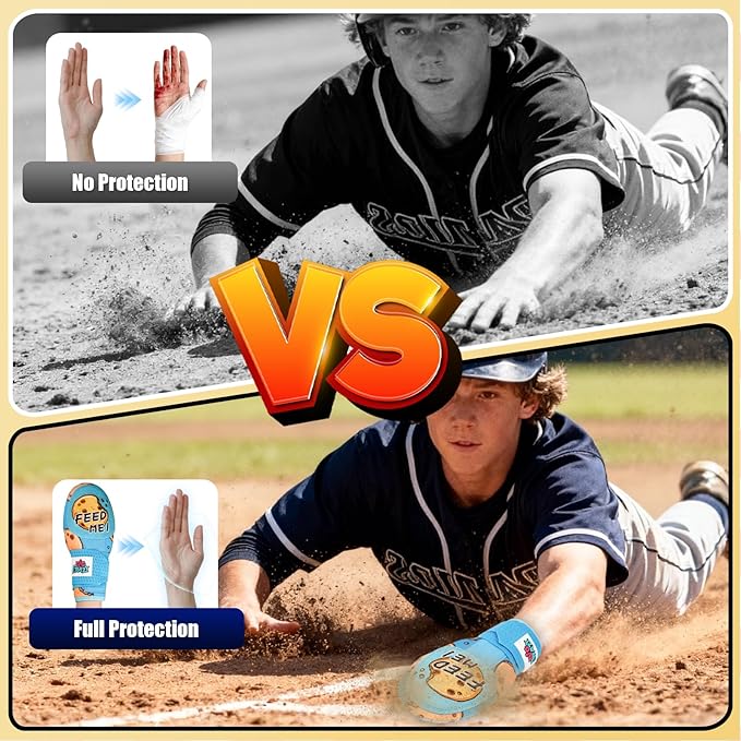 Big Crazy Baseball Sliding Mitt for Youth Sliding Mitt Glove Universal Left/Right Hand Drippy Drip Accessory Pizza Cookies