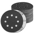 100 Pcs 5 inch Wet Dry Sanding Discs Grit 320 Hook and Loop 8 Hole Silicon by Pukamam