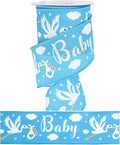 MEEDEE Baby Boy 2.5 Inch Burlap Wired Ribbon by MEEDEE