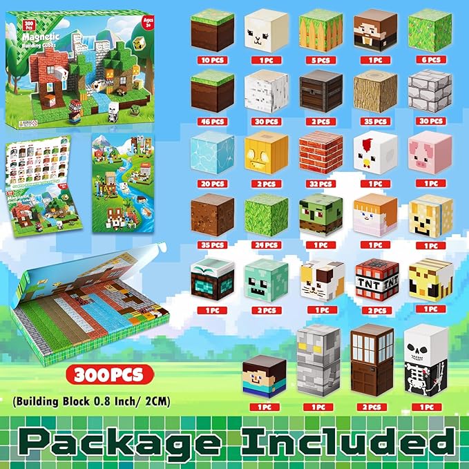 300 PCS Magnetic Blocks - Image 2