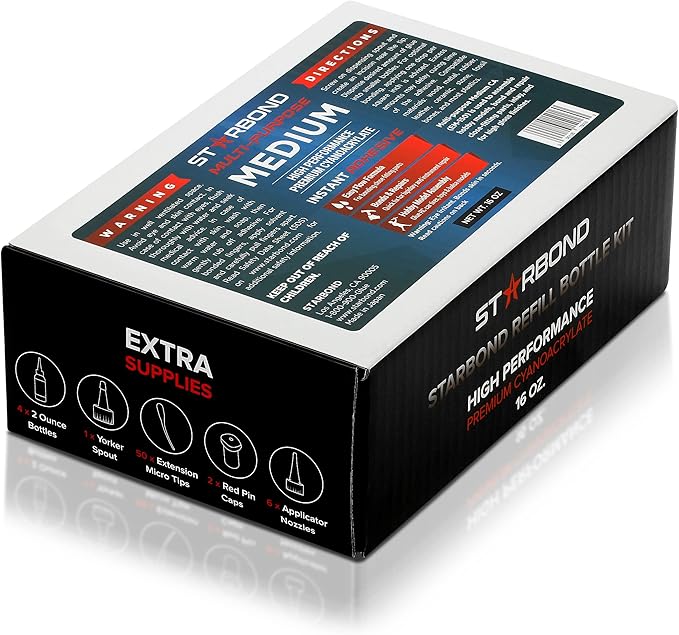Premium Grade Cyanoacrylate Medium Super Glue by Starbond - 16 oz. Complete - Image 6