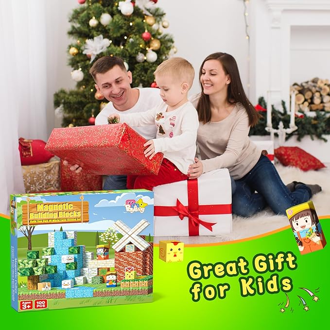 Magnetic Blocks Building Toys for Kids Ages 4-8 5-7 8-12 Year Old, Magnetic - Image 6
