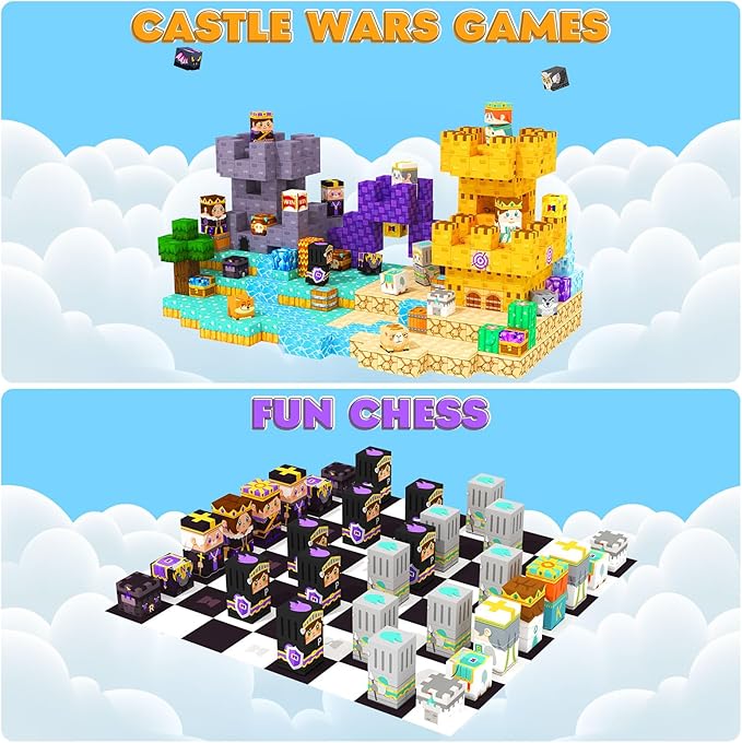 Magnetic Blocks Board Games Chess Set, Magnetic Tiles Building Blocks Kids - Image 2