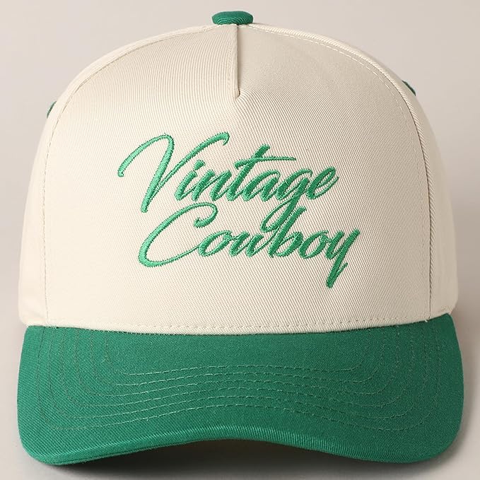 MIRMARU Two-Tone Vintage Canvas Trucker Hats for Men & Women, Adjustable Size Baseball Caps with Trendy Embroidered Design