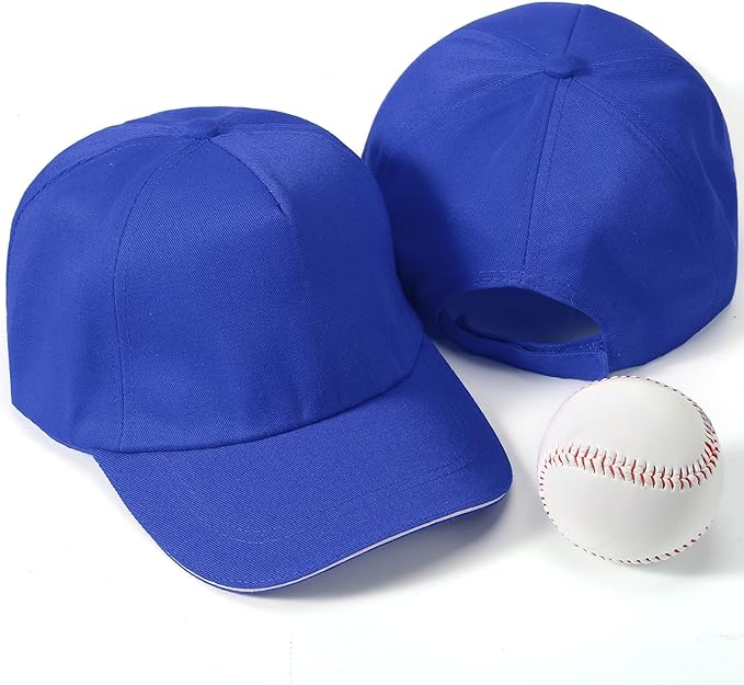 Shyyween Kids Baseball Caps Youth Adjustable Plain Baseball Hats Cotton Blank Hats Bulk for Girls Boys Sport Team