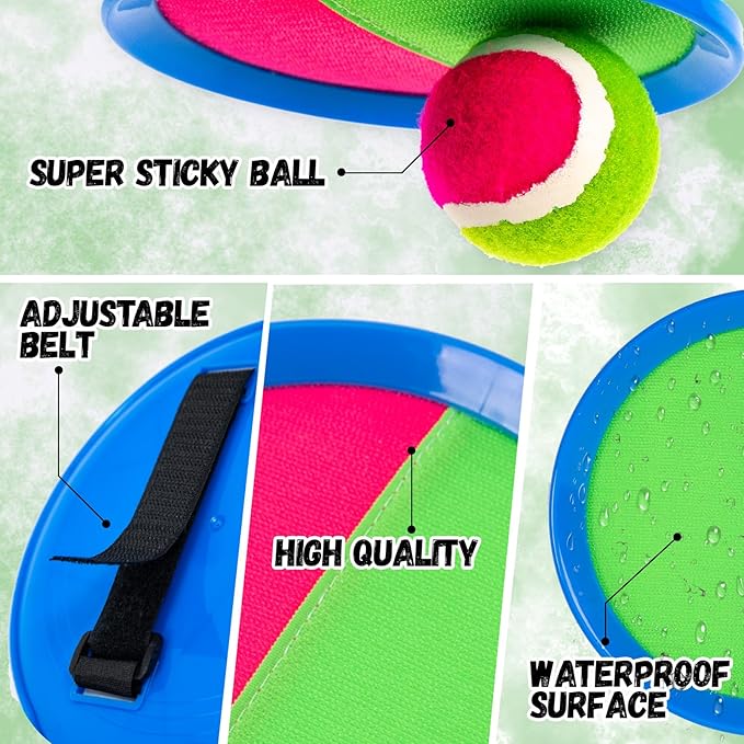 Toss and Catch Ball Set, Outdoor Games, Beach/Backyard/Lawn Games, Paddle Ball - Image 6