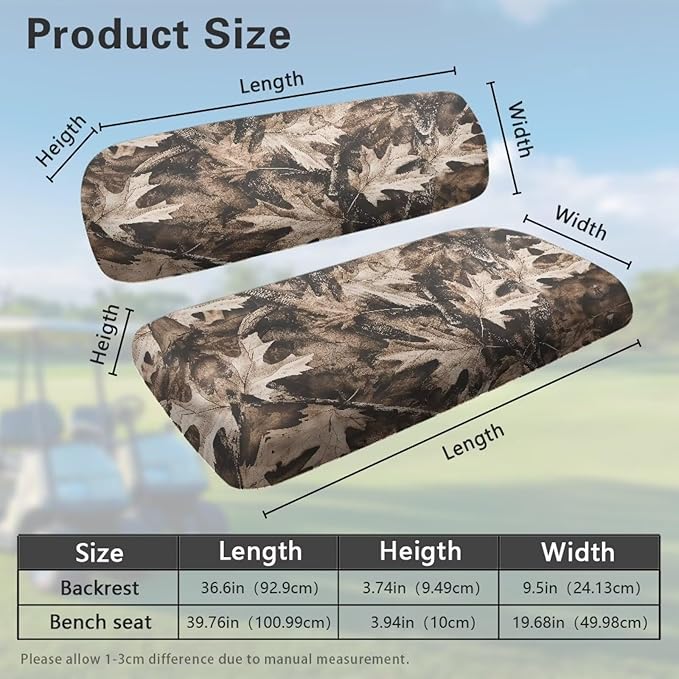 Bulopur Camo Hunting Golf Cart Seat Towel Cover for Ezgo Club Car Universal Golf Cart Seat Covers Suitable for All Weather, Easy to Install and Washable