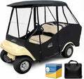 Golf Cart Enclosure Rain Cover 2&4Passenger, EZGO TXT RXV/Club Car Ds&Precedent and Yamaha, 600D Rain Cover Waterproof Windproof Snowproof and All-Weather Protection