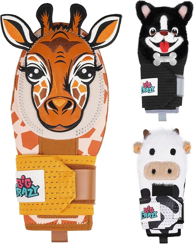 Big Crazy Baseball Sliding Mitt for Youth Sliding Mitt Adult Baseball Sliding Glove Universal Left/Right Hand Drippy Drip Accessory Bulldog Cow Giraffe