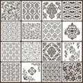 Damask Stencils for Crafts Reusable 6” Texture Stencils Floral Background by SUNVERSE