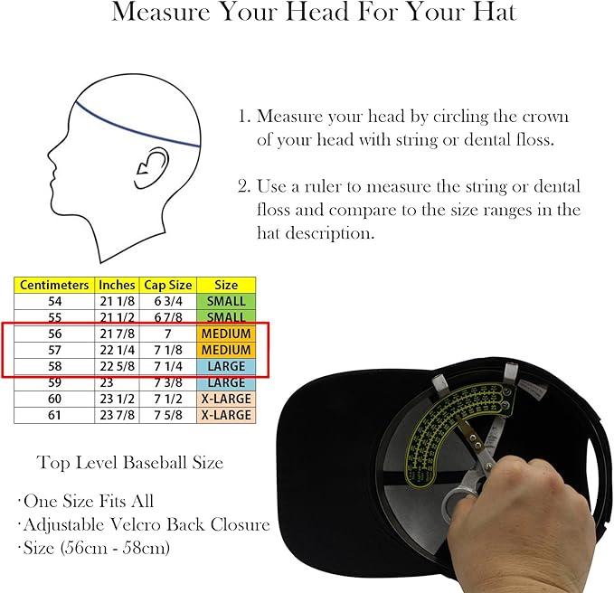 Top Level Baseball Cap Men Women - Classic Adjustable Plain Hat