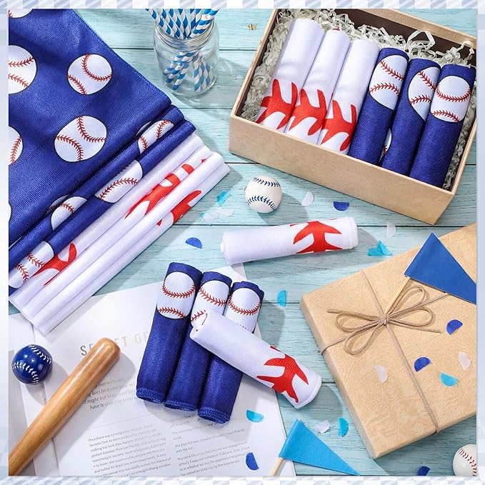 FuWeave 36 Pcs Sports Cooling Towels Baseball Basketball Softball Breathable Soccer Football Volleyball Microfiber Ice Towel Fast Drying for Party Favors Team Gift (Baseball,30 x 9 Inch)