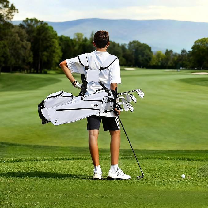 KVV Junior Golf Bag, Lightweight Golf Stand Bag for Young Players for Ages 4-6,6-8,9-12, 12 and Up