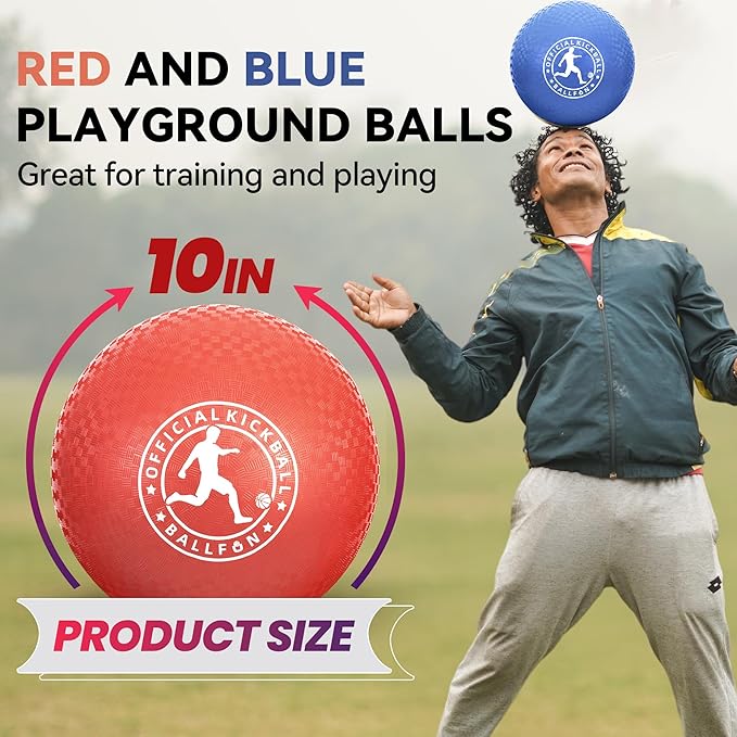 Playground Balls Kickball, Rubber Dodge Balls - Image 2