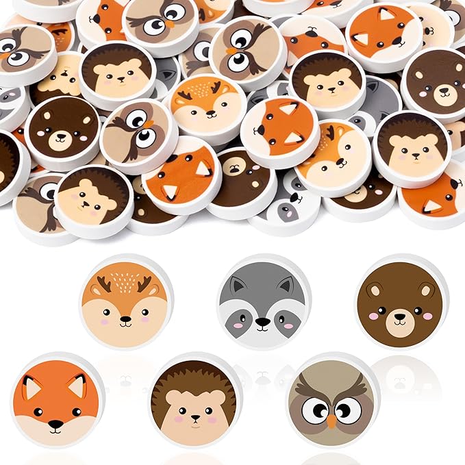 Woodland Animals Mini Eraser for Kids by BZaber