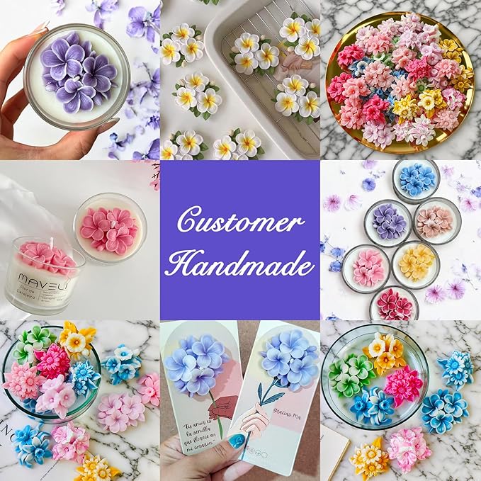 4PCS Flower Silicone Mold 3D Cute Flower Resin Candle Molds - Image 6