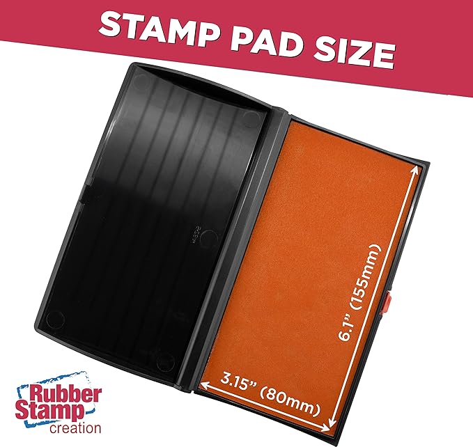 Large Premium Orange Ink Stamp Pad - Image 3