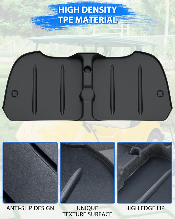 SAUTVS Bag Well Mat Rubber Bagwell Liner Mat Insert Rear Cargo Protection for Yamaha Drive2 G29 Golf Cart Accessories, Rubber Slush Liner, All Weather Protection