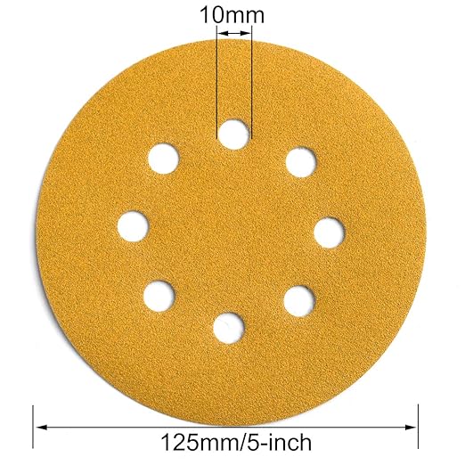 5-Inch 8-Hole Hook and Loop Sanding Discs 150-Grit Random Orbit Sandpaper - Image 6