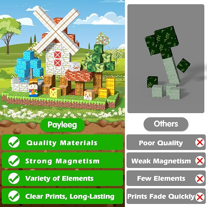 Magnetic Blocks Building Toys for Kids Ages 4-8 5-7 8-12 Year Old, Magnetic - Image 5