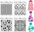 CHGCRAFT 4 Pcs Looped Circles Polymer Clay Texture Sheets Artistic Dots by chgcraft