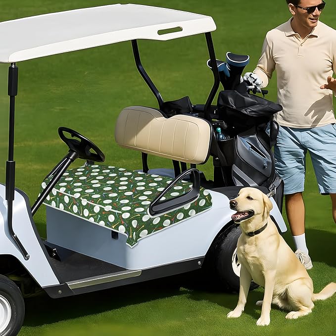 Golf Cart Seat Covers Club Car Golf Cart Accessories 4 Pockets Golf Carts Seat Towel Blanket for Men Women Golf Cart Decor
