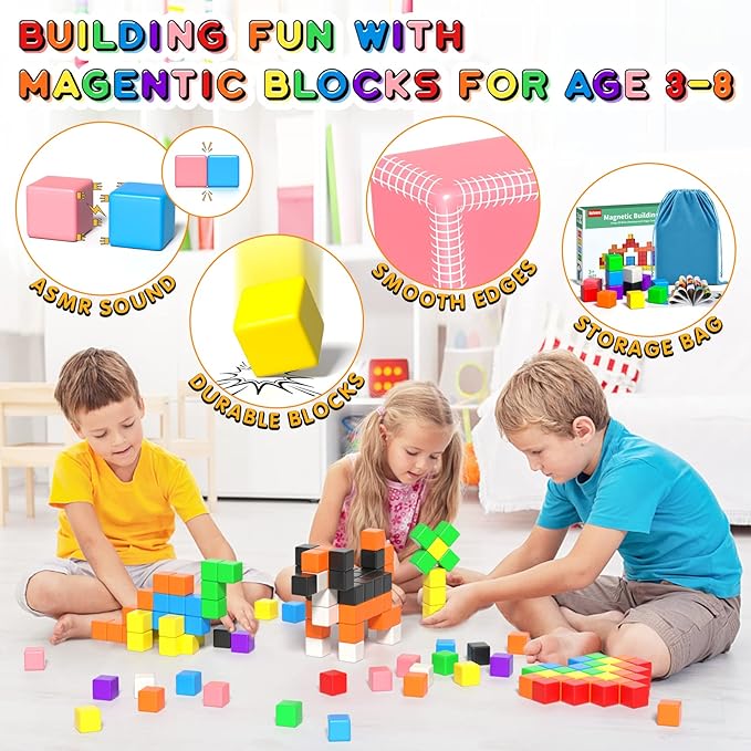 54 PCS Magnetic Blocks, Magnetic Building Blocks - Image 7