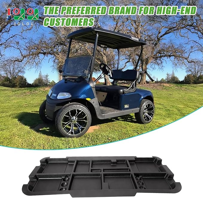 10L0L Golf Cart Under Seat Storage Tray for EZGO RXV TXT Club Car DS Precedent Electric Vehicle with Original Trojan Battery Underseat Organizer Container Holder Plate