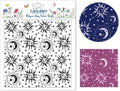 CHGCRAFT Sun Moon Stars Polymer Clay Texture Sheets Silicone Texture Stamp Clay by chgcraft