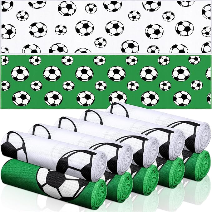 FuWeave 12 Pcs Sports Cooling Towels Baseball Basketball Softball Breathable Soccer Football Volleyball Microfiber Ice Towel Fast Drying for Party Favors Team Gift (White,40 x 12 Inch)