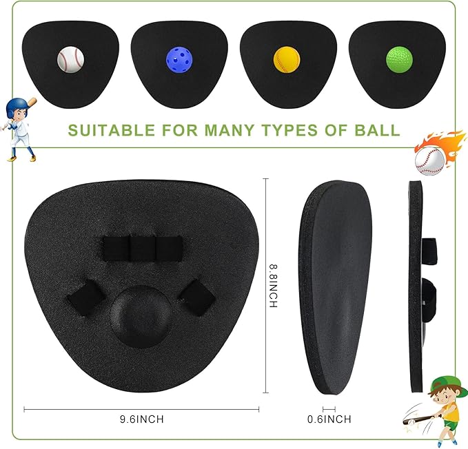 Leyndo Baseball Training Glove Foam Fielding Trainer Infield Training Gloves Baseball Fielding Gloves for Quick Hands Batting Practice Two Hands
