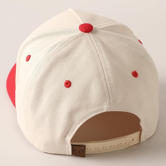 MIRMARU Two-Tone Vintage Canvas Trucker Hats for Men & Women, Adjustable Size Baseball Caps with Trendy Embroidered Design