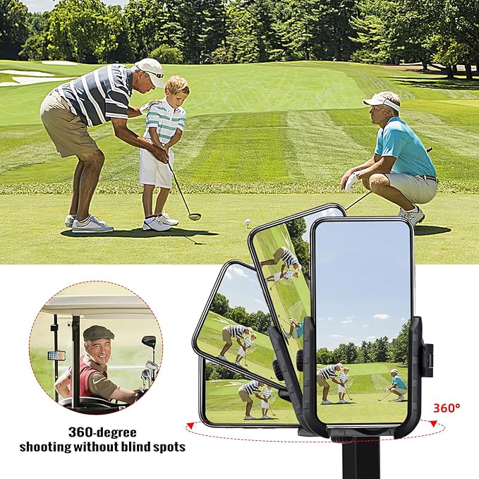Golf Cart Phone Holder, Strong Magnetic Phone Holder for Golf Cart Universal for Most Cell Phone, Golf Cart Phone Mount Compatible with EZGO/Club Car/Yamaha, Hold Firmly, Install in Seconds