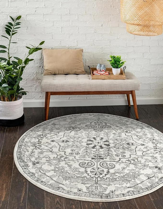 Lahome Round Rug 5'3"Ft, Soft Rugs - Image 4