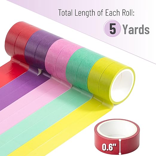 Mr. Pen- Washi Tape Set, 10 Rolls, Tropical Twirl, Decorative Tape, Washi Tapes - Image 4