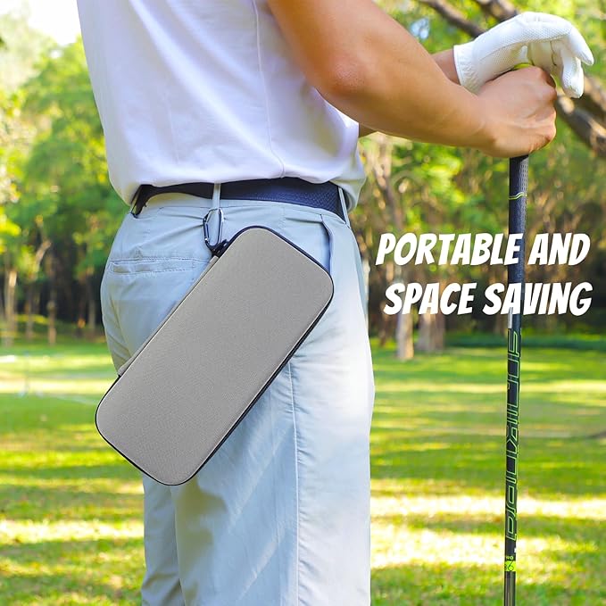 Golf Glove Holder Case for Accessories with Removable Glove Shaper Portable Golfer Gifts for Men & Women Caddy Organizer Case with Storage Slots for Divot Tools, Tees & Ball Markers
