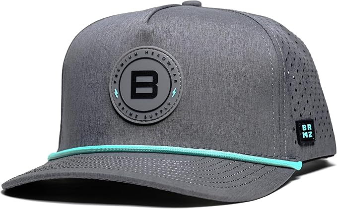 BRIMZ Outdoor Performance Hat - Water & Sweat Resistant Hats - Breathable & Moisture-Wicking Snapback