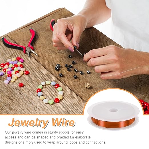 HARFINGTON 82ft Jewelry Wire, 32 Gauge Brass Craft Soft Metal Tarnish Resistant - Image 4