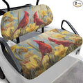 Suobstales Golf Cart Front and Rear Seat Cover Set for EZGO TXT RXV & Club Car DS 2 Passenger, Washable Bench Seat Covers Kit