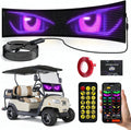 Golf Cart Multiple Devil Eyes Light Sign, 23.42"x4.72" Programmable LED Display for Windshield with App Control, DIY Pattern Trucks Suvs Flexible Screen LED Lights for Festivals Decoration