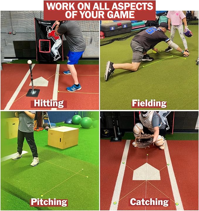 Tee Claw Golf Tee Holder, Golf Mat Tee, Golf Alignment String, Baseball Agility Training for Indoor and Outdoor, Made in The USA.