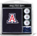Team Golf NCAA Gift Set Embroidered Golf Towel, 3 Golf Balls, and 14 Golf Tees 2-3/4" Regulation, Tri-Fold Towel 16" x 22" & 100% Cotton