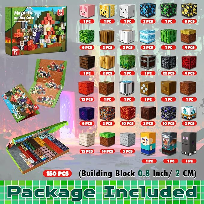 150 PCS Magnetic Blocks - Image 2
