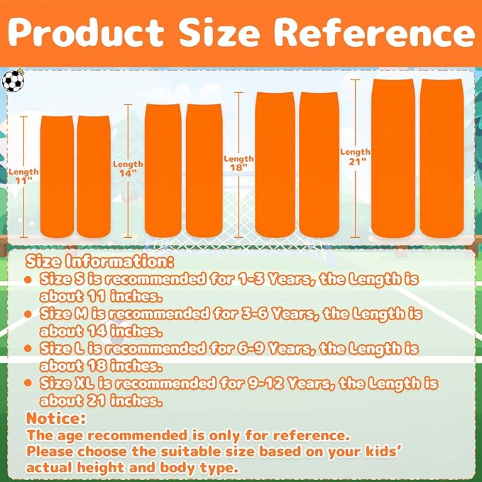 Olreco 1 Pack Toddler Kids Youth Soccer Socks Girls Boys Baseball Socks Youth Knee High Softball Football Accessories Cotton