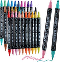30 Colors Waterproof Dual Tip Acrylic Paint Pens, Dot & Fine Tip Premium by nauets