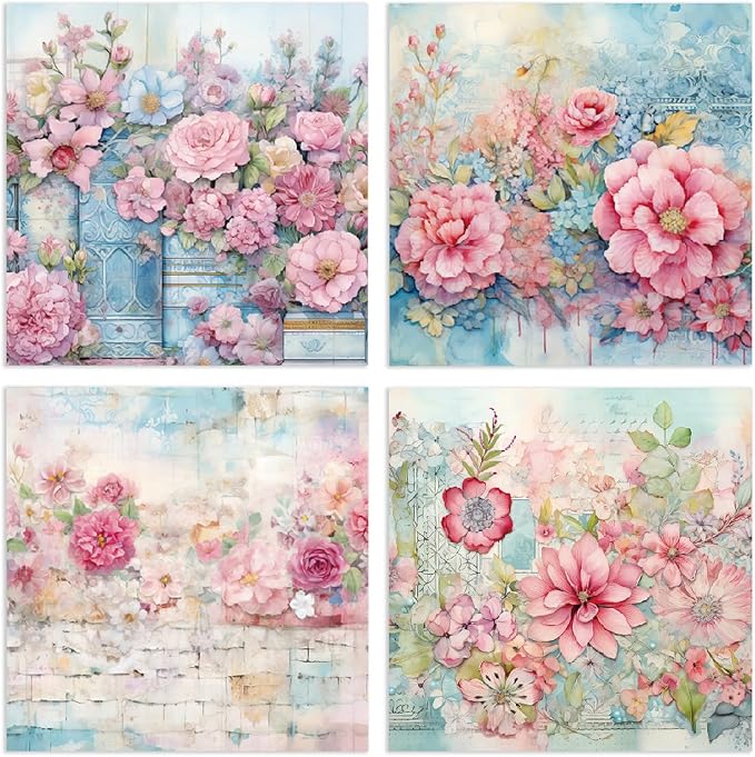 YASMEN 24 Sheets Scrapbook Paper Pads, 6X6 Single-Sided Cardstock Paper - Image 2