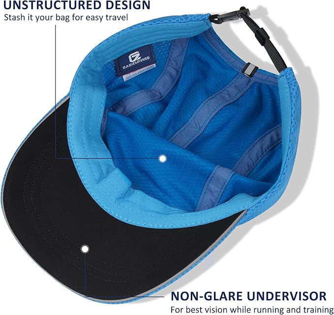 GADIEMKENSD Women's Race Day Running Cap Performance Mesh Hat - Excellent Ventilation, Lightweight, Reflective Safety